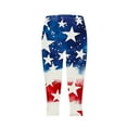 thumbnail image 6 of QATAINLAV Womens 4th of July Outfits American Flag Star Stripe Capri Leggings Summer Casual Tummy Control Cropped Yoga Pants Workout Tight Capris Limited Time Sale Red L, 6 of 8