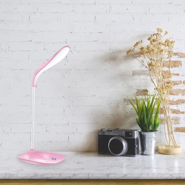 Lámpara de mesa LED USB Protección ocular Toque Niños Dormitorio Luz nocturna (Rosa) Wdftyju Para estrenar