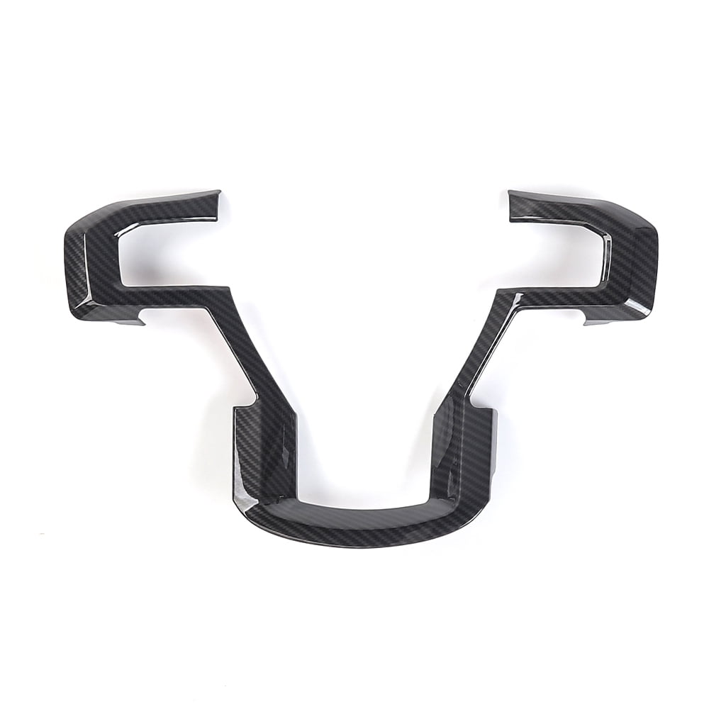 CheroCar ABS Carbon Fiber Steering Wheel Cover Trim for 2015-2020 Ford F150