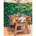 thumbnail image 3 of Outdoor Tablecloth with Umbrella Hole & Zipper, Orange Pumpkins Rectangle Tablecloth 60x102 Inch, Farmhouse Rustic Watercolor Botanical Patio Table Cover Waterproof Table Cloth for Picnic, 3 of 6