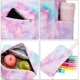 thumbnail image 3 of UBIUO - Juego de 3 mochilas para estudiantes con estampado de estrellas, impermeables, ligeras, para libros, bolsos y lápices para estudiantes de primaria (A, 43 x 30 x 16 cm), 3 of 5