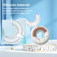 thumbnail image 4 of Cepillo de dientes de viaje infantil en forma de U para baño con mango Cepillo de dientes manual de silicona para bebés para el cuidado de la boca de 2 a 6 años, color blanco Noticed HA009179-03B, 4 of 6