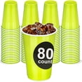 thumbnail image 6 of DecorRack 80 Party Cups, 16 fl oz -BPA Free- Disposable Plastic Soda Cups, Green (Pack of 80), 6 of 7