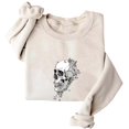thumbnail image 4 of Halloween Sweatshirt for Women Hoodless Sweatshirt Cozy Pullover Top in Soft Knit with Relaxed Fit for Casual Wear and Versatile Comfort Beige L, 4 of 4