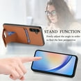thumbnail image 4 of Allytechgroup Galaxy A32 5G Wallet Case with Card Holder, Hybrid TPU Back Cover Kickstand Bumper Anti-Scratch Slim Case Cover for Samsung Galaxy A32 5G, Brown, 4 of 8