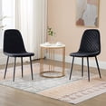 thumbnail image 6 of Set of 4 Dining Room Velvet Upholstered Chairs Kitchen Living Room with Metal Legs, 6 of 9