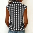 thumbnail image 5 of Yievot Womens Plaid Button Down Shirts Collared Sleeveless Shirts Relaxed Fit Casual Summer Tops, 5 of 8