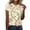 Multicolor 4, variant on MEICHEN Women's Fashionable Casual Comfort Printed Short Sleeve Top Loose Summer T Shirts for Women