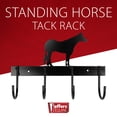 thumbnail image 3 of Jeffers Wall Mount 4 Hook Horse Tack Rack, Horse Standing - Black Metal Organizer for Bridles Halters, Reins, Lead Ropes, Stable, Garage, Farmhouse, 3 of 7