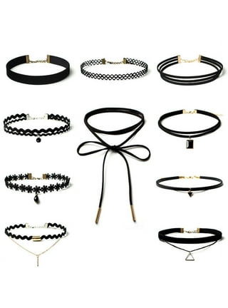 12pcs Women Necklace Handmade Gothic Retro Vintage Lace Collar Choker  Necklace Girl Accessories