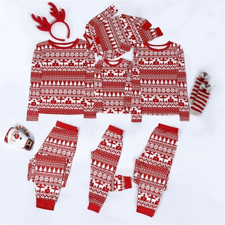 

Matching Family Pajamas Sets Holiday Stay at Home PJ s Classic Printed Tee and Pants Loungewear