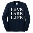 thumbnail image 2 of Wild Bobby, Anchor Wheels Love Lake Life, Men Long Sleeve Shirt, Navy, X-Large, 2 of 4