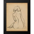 thumbnail image 2 of Parker, Jennifer Paxton 15x18 Black Modern Framed Museum Art Print Titled - Figure Lines I, 2 of 5