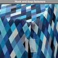 thumbnail image 4 of Modern Dog Crate Cover, Fashion Triangles Hexagons and Geometrical Shapes in Blue and White Colors Image, Easy to Use Pet Kennel Cover for Medium Large Dogs, 35" x 23" x 27", Multicolor, by Ambesonne, 4 of 6