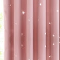 thumbnail image 4 of Romantic Eyelet Ring Top/Hooks Double-layer Tulle Sheer + Blackout Curtains Hollow-Out Stars Room Darkening Starry Curtain Lady Women Kids Girls Children Bedroom Decor, 4 of 8