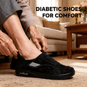 Diabetic Shoes for Men & Women Extra Wide Slip-on Shoes - Adjustable Walking Shoes for Swollen Feet, Elderly Sensitive Feet & Neuropathy, Air Cushion Sole Non-Slip Mules for Indoor & Outdoor