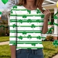 thumbnail image 6 of UngA Womens St Patricks Day Shirt Plus Size 2026 3/4 Sleeve T Shirts Lucky Shamrock Clover Tops Casual Loose Irish Blouses,Size XL, 6 of 8