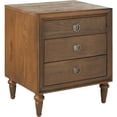 thumbnail image 5 of Traditional Style 3 Drawers Wood Nightstand By Inverness- Brown, 5 of 6