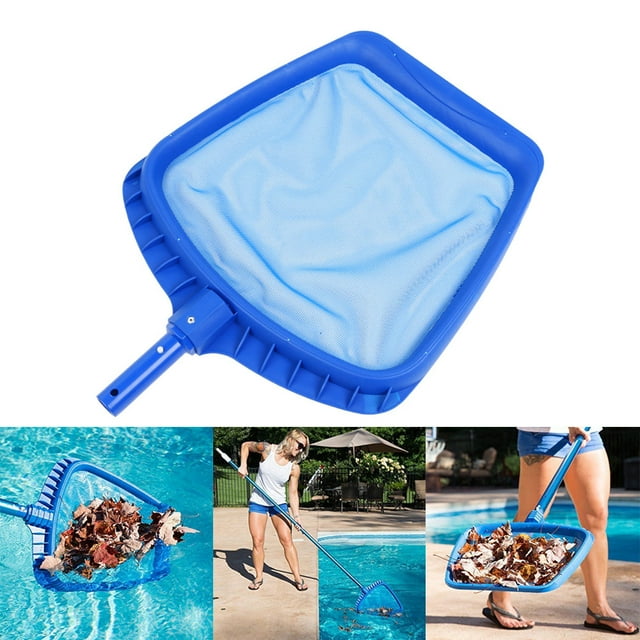 Pool Spa Leaf Rake, Mesh Frame Skimmer Tool, Durable Plastic Construction, Easy Cleanup, For Residential Pools, Efficient Debris Removal, Outdoor Water Maintenance, Seasonal Cleaning\ | , Blue