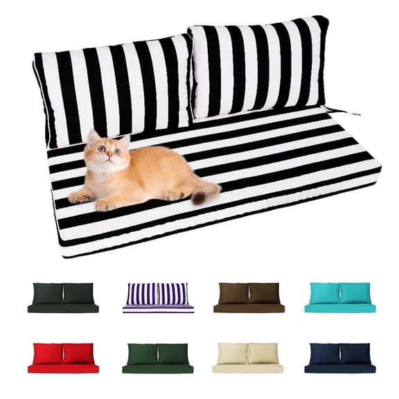 Outdoor Loveseat Cushion Set, 48 x 24, Water Repellent, Fade Resistant, Couch love seat