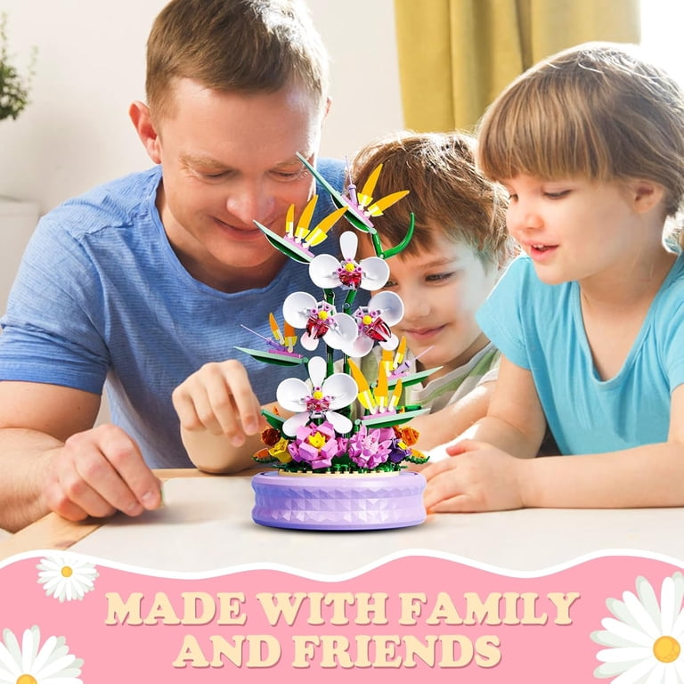NAYIHOOP Flowers Music Box Building Sets Butterfly Orchid Spinning