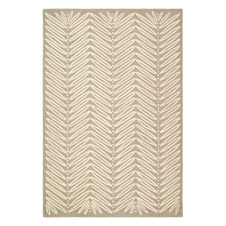 - Safavieh Martha Stewart MSR3612A Chevron Leaves Area Rug - Chamois Beige