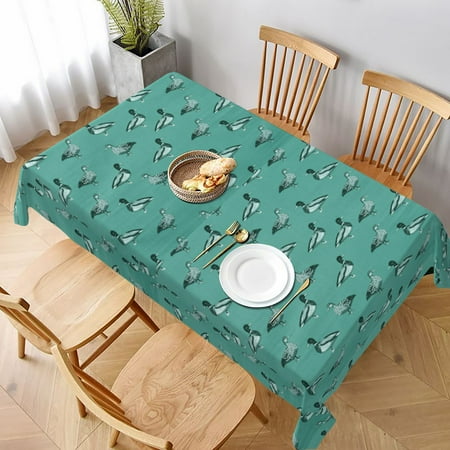 

Tablecloth Duck Table Cloth For Rectangle Tables Waterproof Resistant Picnic Table Covers For Kitchen Dining/Party(60x90in)