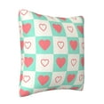 thumbnail image 2 of ZICANCN Plaid Love Pattern Decorative Throw Pillow Covers, Bed Couch Sofa Decorative Knit Pillow Covers for Living Room Farmhouse 24"x24", 2 of 8