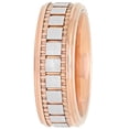 thumbnail image 2 of Mens Cobalt Two-Tone IP Square Pattern Wedding Band - Mens Ring, 2 of 4