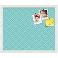 thumbnail image 2 of PinPix 22x18 Custom Cork Bulletin Board Peaks Modern Pattern Aqua Poster Board Has a Fabric Style Canvas Finish, Framed in Peaks Modern Pattern Aqua, by ArtToFrames (PinPix-1790), 2 of 6