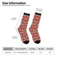 thumbnail image 6 of Uemuo Hockey With Maple Leaves Pattern Women's Crew Socks, Soft Durable Breathable Moisture-Wicking with Odor Control Cotton socks, 6 of 9