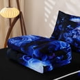 thumbnail image 6 of Homewish Halloween Skull Skeleton Zipper Twin Comforter Sets with Fitted Sheet and 2 Pillowcases,Goth Romantic Rose Zipper Bedding Set,Navy,Black Reversible,4pcs, 6 of 8