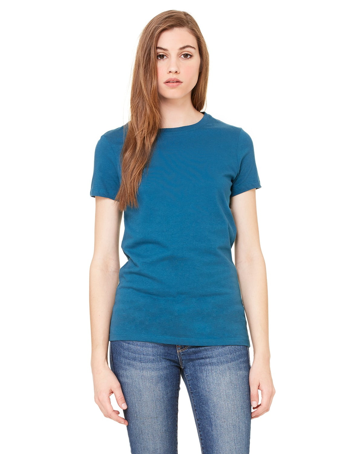 Branded Bella + Canvas Ladies Jersey Short Sleeve T-Shirt - DEEP TEAL ...