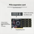 thumbnail image 4 of PCle Carte d'Extension 3.0 vers M.2 NVME à 4 Disques, Carte Mère PLX8749 à Split Libre, pour Carte Graphique Extension NVME U.2, 1 x Carte d'Extension PCIe3.0, Noir, 4 of 6