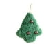 thumbnail image 2 of Red Fringed Fabric Pendant With White Borders Christmas Tree Ornament Bells Dolls, 2 of 6