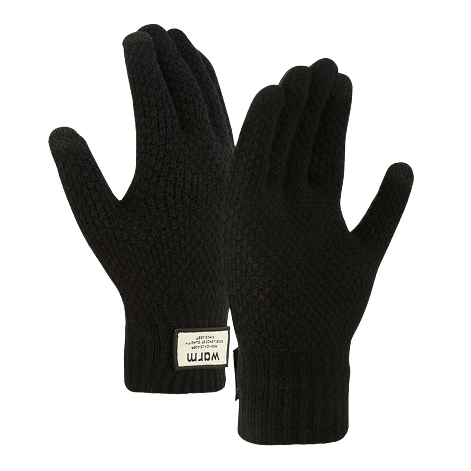 2 Pairs Winter Magic Gloves, Classic Knit Warm for Men, Women