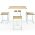 thumbnail image 6 of Gymax 5 Piece Dining Table And Chairs Set Metal Legs Compact Space Bar Pub Kitchen, 6 of 8