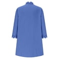 thumbnail image 6 of Cardigan Sweaters for Women Long Length 3/4 Sleeve Collarless Pleated Open Front Shrugs Elegant Fall Outfits, 6 of 6