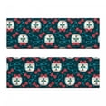 thumbnail image 2 of Geek Bench Cushion Set of 2, Pattern with Snowflakes and Owl Wearing Glasses and Dotted Bowtie, Standard Size Foam Pad and Decorative Cover, Multicolor, by Ambesonne, 2 of 4