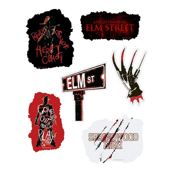 10" – 20" A Nightmare on Elm Street Party Cardstock Wall Cutouts - 6 Pieces