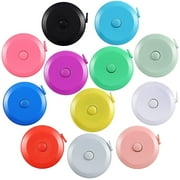 12 PACK Soft Retractable Measuring Tape Double-Scale 60-Inch/150cm for Body Measuring Metric Tape Measure Sewing Craft Cloth Tape Measure Tailor Cloth Knitting Home Craft Measurements-12 Colors