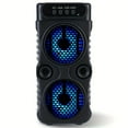 thumbnail image 5 of Portable Bluetooth Speaker with 2500W Peak, Colorful Lights & Heavy Bass, Double Subwoofer, FM Radio, MP3 Player, BT/TWS/FM/USB/AUX/TF/Mic Input for Home Party, Holiday, Christmas Gift, 5 of 12