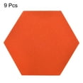 thumbnail image 3 of Uxcell Felt Coasters, Hexagonal Absorbent Pad Coaster for Drink Cup Pot Bowl Vase, Orange 9 Pack, 3 of 5