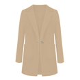 thumbnail image 4 of Xudanell Womens Casual Blazer Jacket Long Sleeve Open Front Work Office Blazer Lapel Button Jacket (Beige,M), 4 of 4