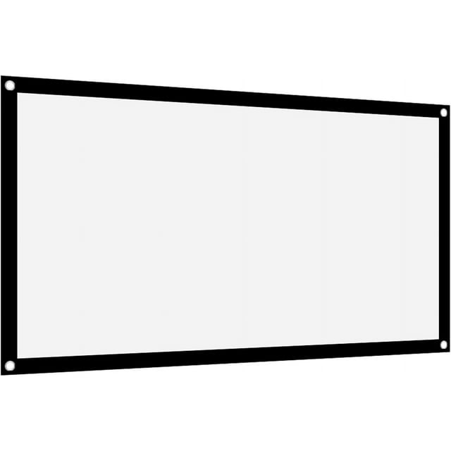 Wekity Projector Screen 60 inches 16:9 Thicken Portable Non Crease Soft White Polyester Projector Curtain Projection Screen (60 Inches)-0625