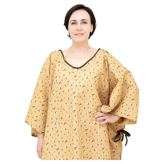 10XL Hospital Gown IV with Plastic Snaps on Shoulders Oversized Hospital Gown Washable Patient Robe with Back Ties Reusable Big Size Hospital Gown - 3 Pack