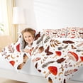 thumbnail image 3 of Homewish Dreamy Boho Mushrooms Twin Comforter Sets,Butterfly Floral Bedding Set,White Red,Reversible,2-Piece,1 Comforter and 1 Pillowcase, 3 of 7