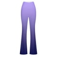 thumbnail image 4 of Swuxness Women Slim Flared Leg Yoga Pants, Womens Fall Long Pants, Women Solid Color High Waisted Wide Leg Yoga Stretchy Soft Athletic Pants with Pockets Purple, L, 4 of 4
