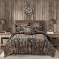 thumbnail image 1 of All Purpose Polycotton Camo Comforter with 100% Polyester Filling, Rustic & Forest Themed Comforter Set by Visi-One, Brown, 1 of 5
