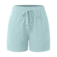 thumbnail image 5 of EDFBUYKRS Female Women Pants Casual Linen Pants Women Short Inseam Women's Casual Pants High Waisted Straight Leg Trousers for Running Sports Comfortable Breathable Summer Fall Workout Xxxl, 5 of 5
